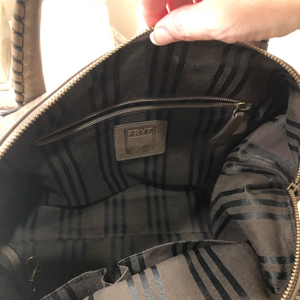 COPY - Frye Jenny Satchel -grey/tan color - Picture 5 of 6